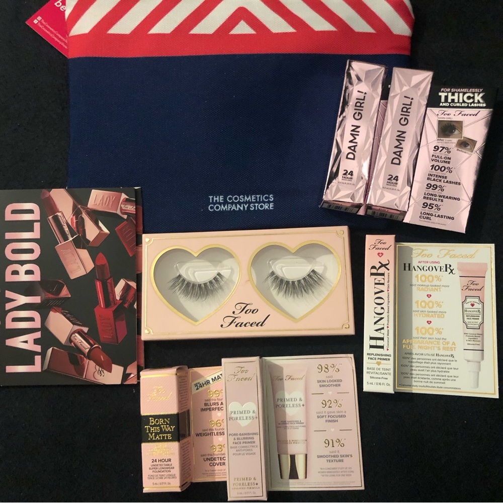 Too Faced minis bundle with lashes NWT